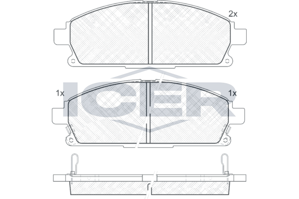 Icer 181521 Колодки гальмівні (передні) Nissan X-Trail 01-13/Pathfinder 97-04/Infiniti Q45 93-01/QX4