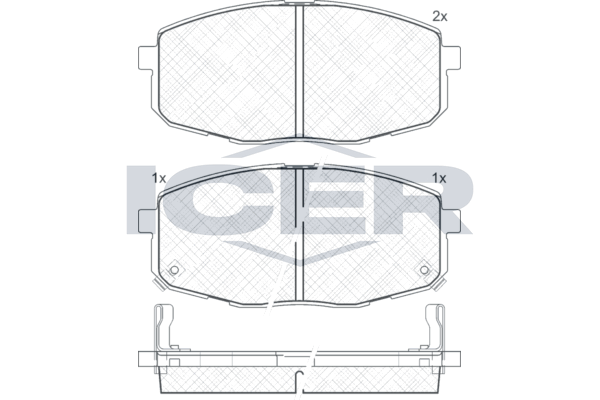 Icer 181540 Колодки гальмівні (передні) Hyundai i30 07-12/Kia Cee'd 06-/Carens 02-/Cerato 09-/Soul 1