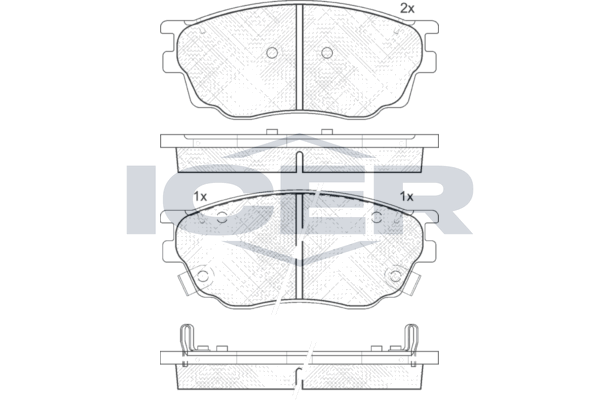 Icer 181542 Колодки гальмівні (передні) Mazda 6 02-07