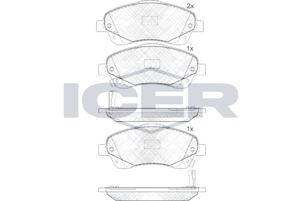 Icer 181573 Колодки гальмівні (передні) Toyota Avensis 03-08/Corolla Verso 04-09