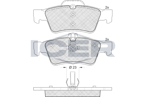 Icer 181576396 Колодки гальмівні (задні) MB E-class (W211/W212)/S-class (W220/W221) 98-