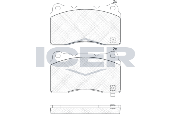 Icer 181585 Колодки гальмівні (передні/задні) Honda Civic 12-/Mitsubishi Lancer 95-/Subaru Impreza 9