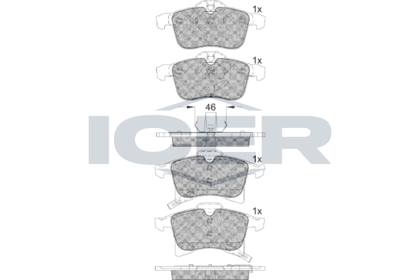 Icer 181592 Комплект гальмівних накладок, дискове гальмо