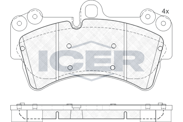Icer 181595 Колодки гальмівні (передні) Audi Q7 06-15/Porsche Cayenne/VW Touareg 02-10