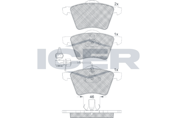 Icer 181605 Колодки гальмівні (передні) Ford Galaxy 92-06/Seat Alhambra/VW Sharan 95-10