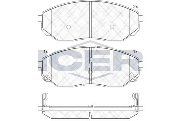 Icer 181606 Колодки гальмівні (передні) Kia Sorento I 02-