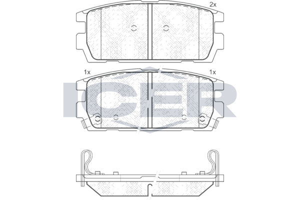 Icer 181615 Колодки гальмівні (задні) Hyundai Terracan 01-06