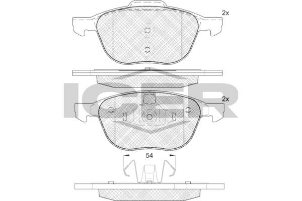 Icer 181617202 Колодки гальмівні (передні) Ford Transit Connect/Tourneo Connect/Kuga 13-/Focus/C-Max