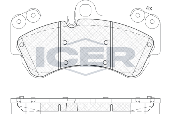Icer 181620 Колодки гальмівні (передні) Porsche Cayenne 02-10/VW Touareg 02-18/MB G-class (W463) 18-