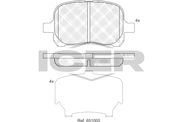 Icer 181632 Колодки гальмівні (передні) Toyota Camry 96-02/Lexus ES 91-01/RX 98-03