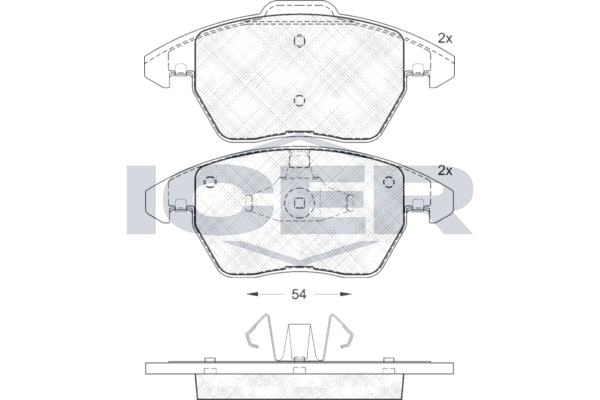 Icer 181637 Колодки гальмівні (передні) Citroen C4 04-11/Peugeot 207/308 07-14/208 12-/307 03-09/300