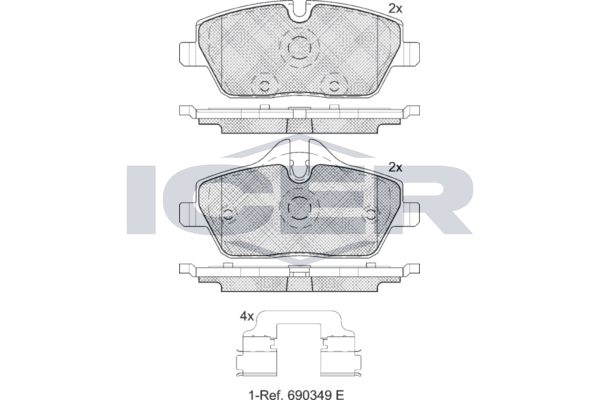 Icer 181662200 Колодки гальмівні (передні) BMW i3 (I01) 13-