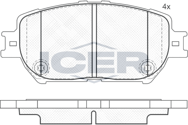 Icer 181689 Колодки гальмівні (передні) Toyota Camry 01-11/Solara 03-08/Lexus GS 05-11/IS III 13-