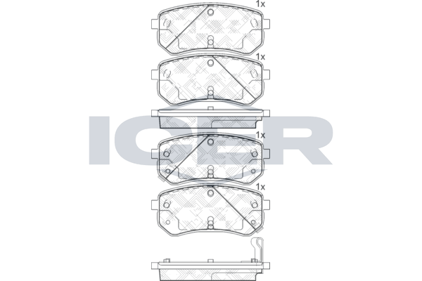 Icer 181710 Колодки гальмівні (задні) Hyundai i10 07-16/Kia Picanto 04-/Ray 11-