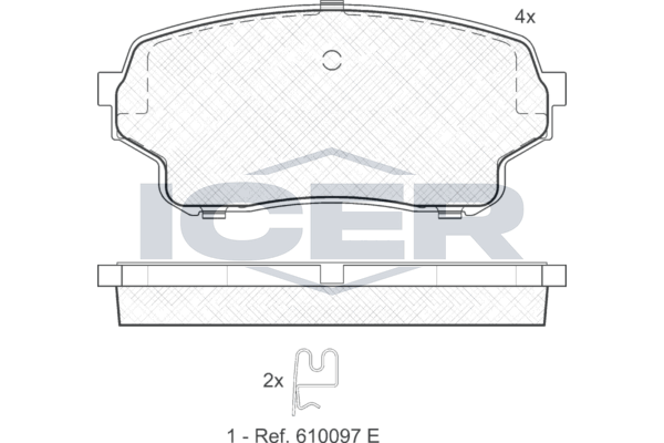 Icer 181715 Колодки гальмівні (передні) Suzuki Grand Vitara 01-05/XL-7 01-06