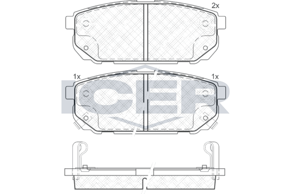 Icer 181720 Колодки гальмівні (задні) Kia Sorento I 02-