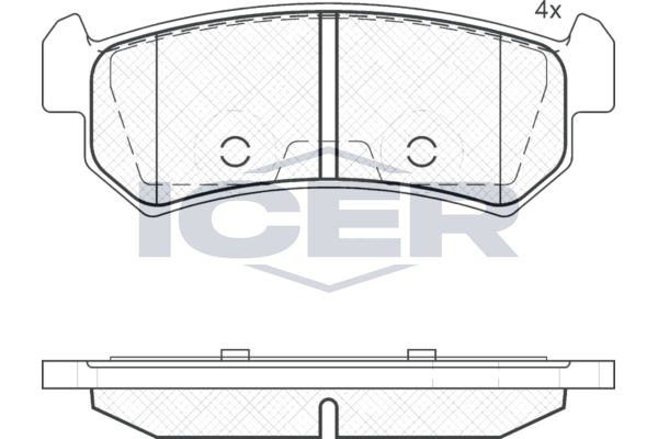 Icer 181727 Колодки гальмівні (задні) Chevrolet Lacetti/Nubira 05-/Daewoo Nubira 97-