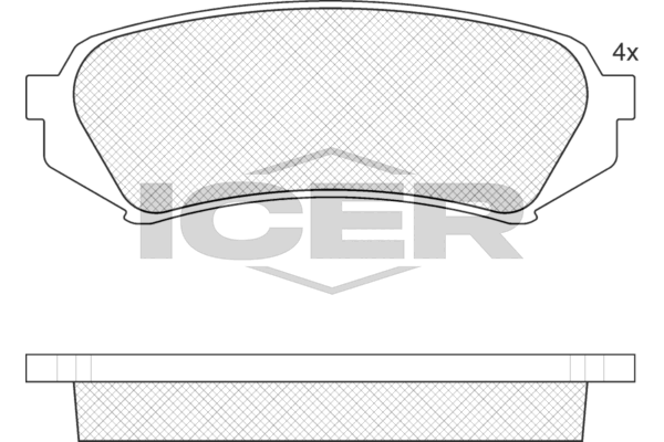 Icer 181734 Комплект гальмівних накладок, дискове гальмо