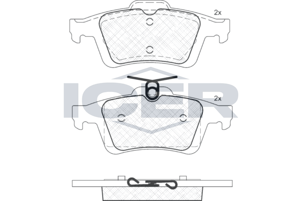 Icer 181744 Колодки гальмівні (задні) Ford Connect 13-/Kuga/C-Max 08-/Focus/Mazda 3/5/Volvo C30/S40/