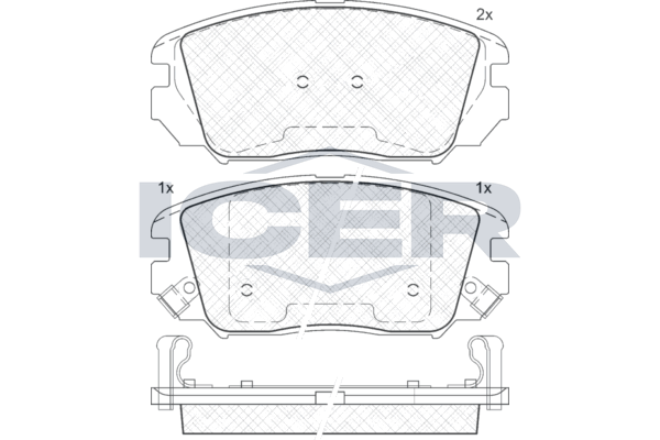 Icer 181745 Колодки гальмівні (передні) Hyundai Tucson 04-/Sonata 05-10/Grandeur 05-/Kia Opirus 06-
