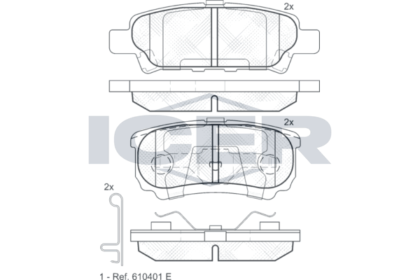 Icer 181746 Колодки гальмівні (задні) Mitsubishi Outlander/Lancer 03-/Jeep Compass/Patriot/Dodge Ave
