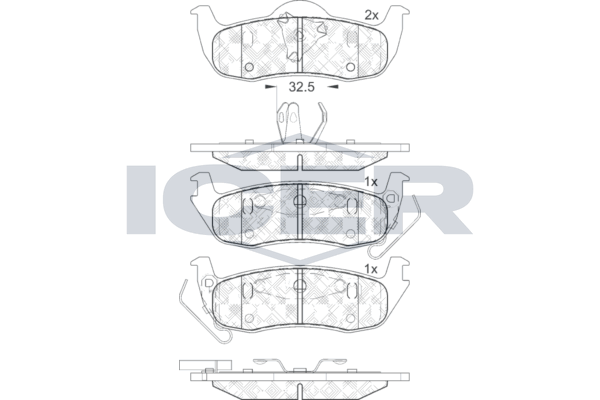 Icer 181766 Колодки гальмівні (задні) Jeep Grand Cherokee III/IV 04-/Commander 05-10