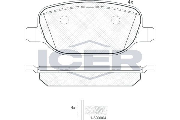Icer 181780 Колодки гальмівні (задні) Alfa Romeo/Brera/Spider 159 05-11/Lancia Thesis 02-09/Delta 09