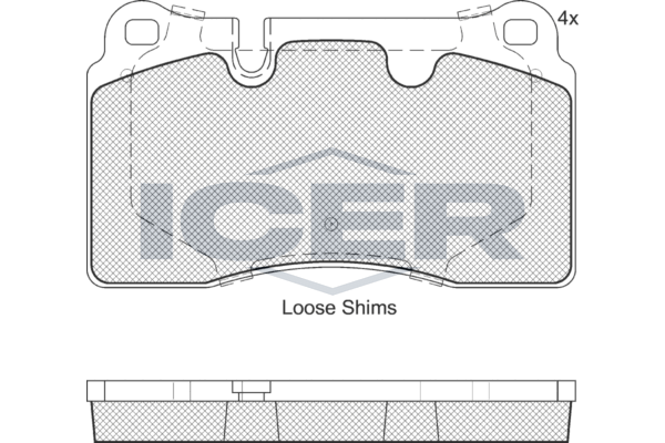 Icer 181789 Колодки гальмівні (передні) Audi TT 09-14/VW Touareg 02-