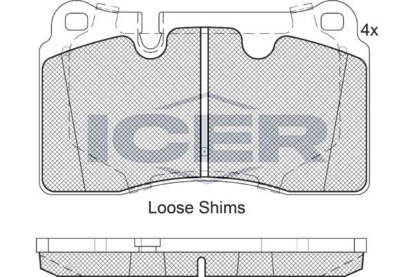 Icer 181791 Колодки гальмівні (передні/задні) Audi A3/TT 04-15/Seat Leon 12-/Porsche Cayenne 10-