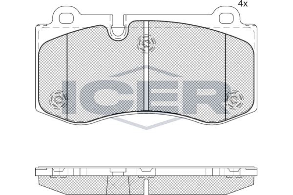 Icer 181796071 Колодки гальмівні (передні) MB E-class (W211) 05-09/S-class (W221) 05-13/SL-class (R2