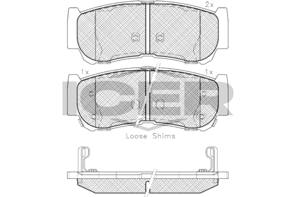 Icer 181829 Колодки гальмівні (задні) Hyundai Santa Fe II 06-12/H-1 01-07