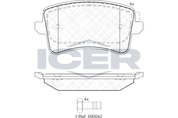 Icer 181835 Колодки гальмівні (задні) Audi A4/A5/Q5 07-