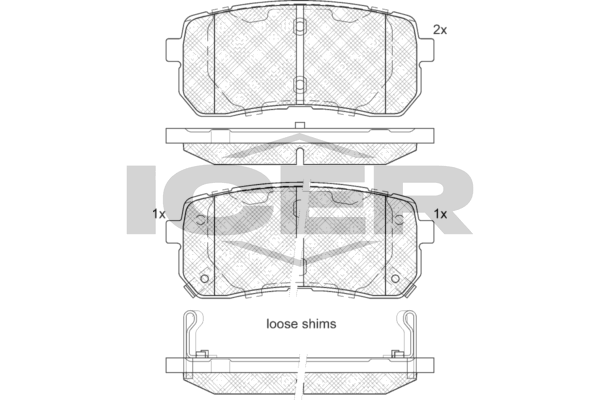 Icer 181839 Колодки гальмівні (задні) Hyundai H-1/ix55 07-/Kia Carnival 06-/Sorento III 15-