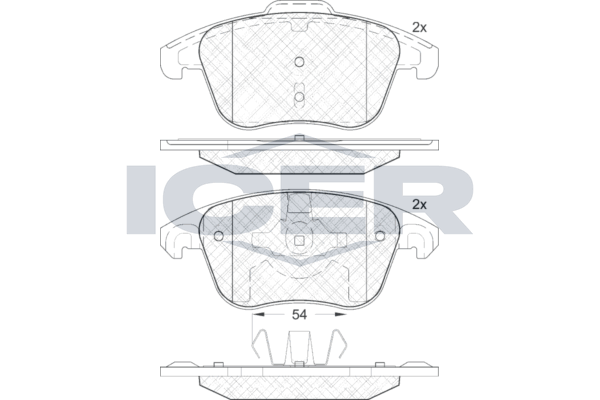 Icer 181866200 Колодки гальмівні (передні) Citroen C4 04-/Peugeot 207/307/308/3008 02-