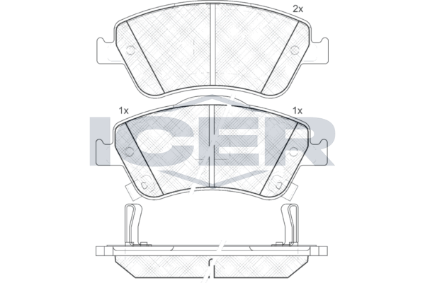 Icer 181869 Колодки гальмівні (передні) Toyota Auris 06-12/Corolla 06-14