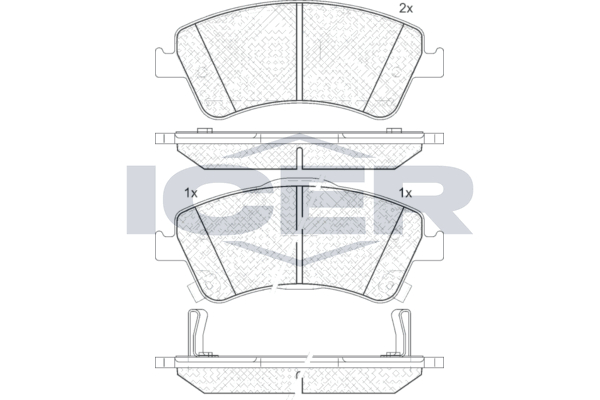 Icer 181871 Колодки гальмівні (передні) Toyota Avensis/Verso 08-18/Corolla/Auris 06-15
