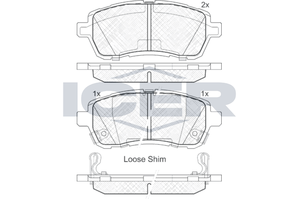 Icer 181881200 Колодки гальмівні (передні) Mazda 2 III 07-15/Subaru Justy 07-/Suzuki Swift 10-