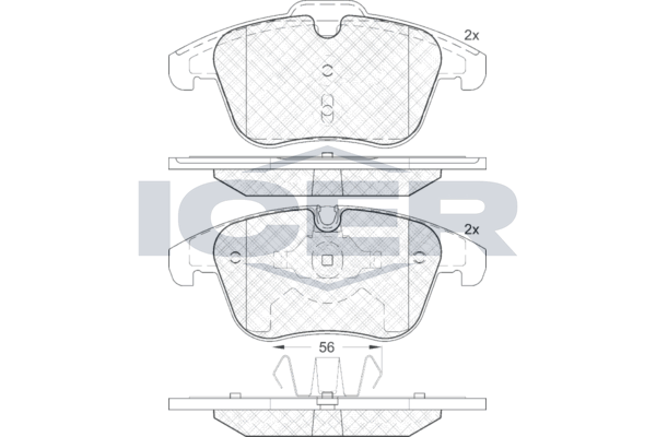 Icer 181886 Колодки гальмівні (передні) Citroen C5 08-/Peugeot 407 04-/508 10-18