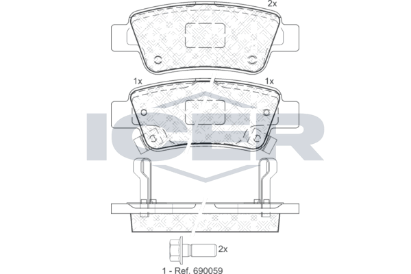 Icer 181888 Колодки гальмівні (задні) Honda CR-V III/IV 06-