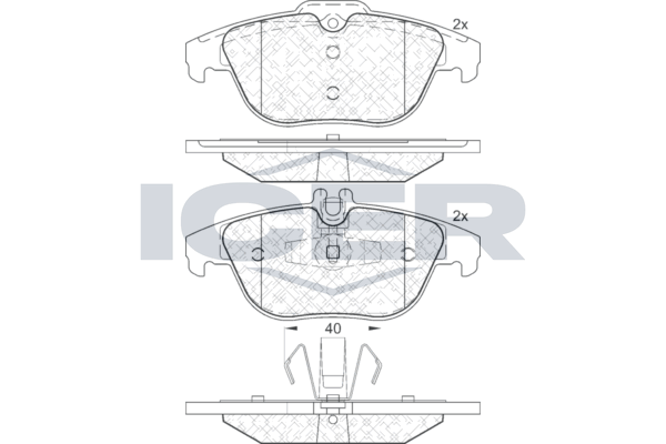 Icer 181900 Колодки гальмівні (задні) MB C-class (W204/C204) 07-14/E-class (C207/A207) 09-16/GLK (X2