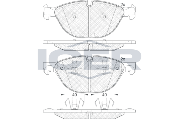 Icer 181905 Колодки гальмівні (передні) BMW X5 (E70/F15/F85) 06-/X6 (E71/E72/F16/F86) 08-