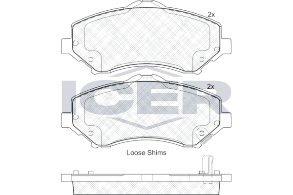 Icer 181908201 Колодки гальмівні (передні) Chrysler Grand Voyager/07/Dodge Journey 08-/Fiat Freemont