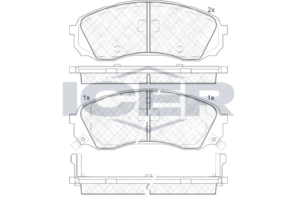 Icer 181911 Колодки гальмівні (передні) Hyundai H-1 08-/Kia Carnival 06-