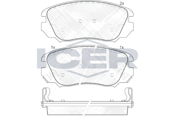 Icer 181914 Колодки гальмівні (передні) Opel Insignia A 08-17/Chevrolet Malibu 12-/Bentley Flying Sp