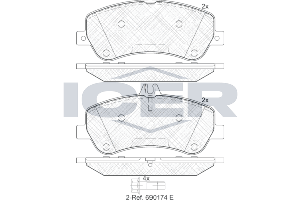Icer 181917 Колодки гальмівні (передні) MB GLK-class (X204) 08-