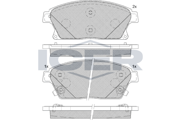 Icer 181939202 Колодки гальмівні (передні) Nissan Rogue 10-13/Chevrolet Cruze/Opel Astra 09-/Zafira