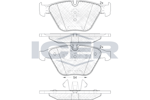 Icer 181940 Колодки гальмівні (передні) BMW 3 (E90-93/F30/F80) 04-/5 (E60-61)/6 (E63-64)/7 (E65-67)