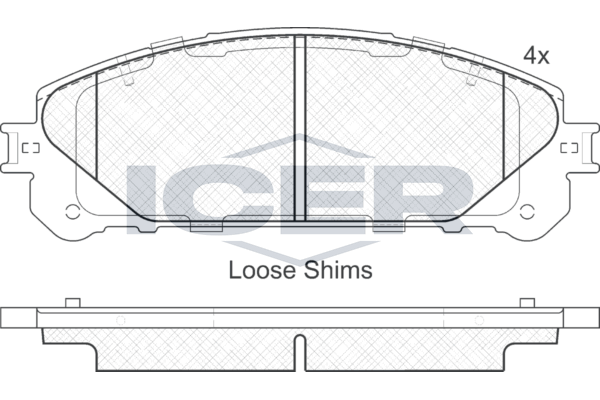 Icer 181982 Колодки гальмівні (передні) Toyota Camry 17-/Highlander 07-/Rav4 IV/V/Lexus ES 12-/NX 14