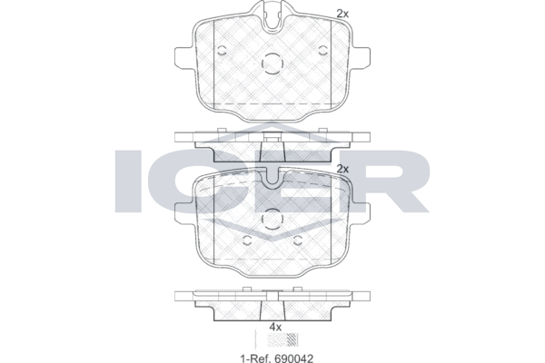 Icer 182005200 Колодки гальмівні (задні) BMW 5 (F10/F11)/6 (F12/F13) 09-