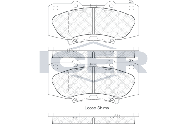 Icer 182006 Колодки гальмівні (передні) Toyota Hilux 05-/Fortuner 04-15